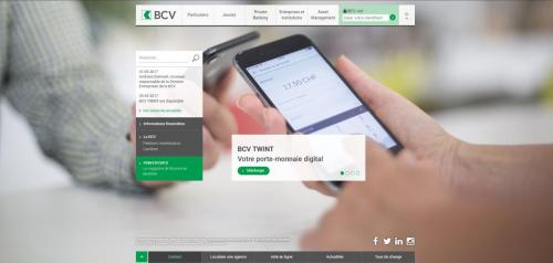 Homepage d'une banque