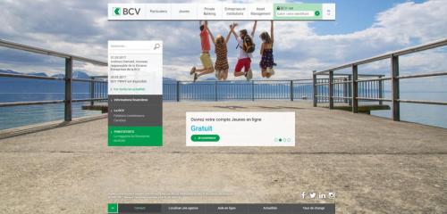 Homepage d'une banque